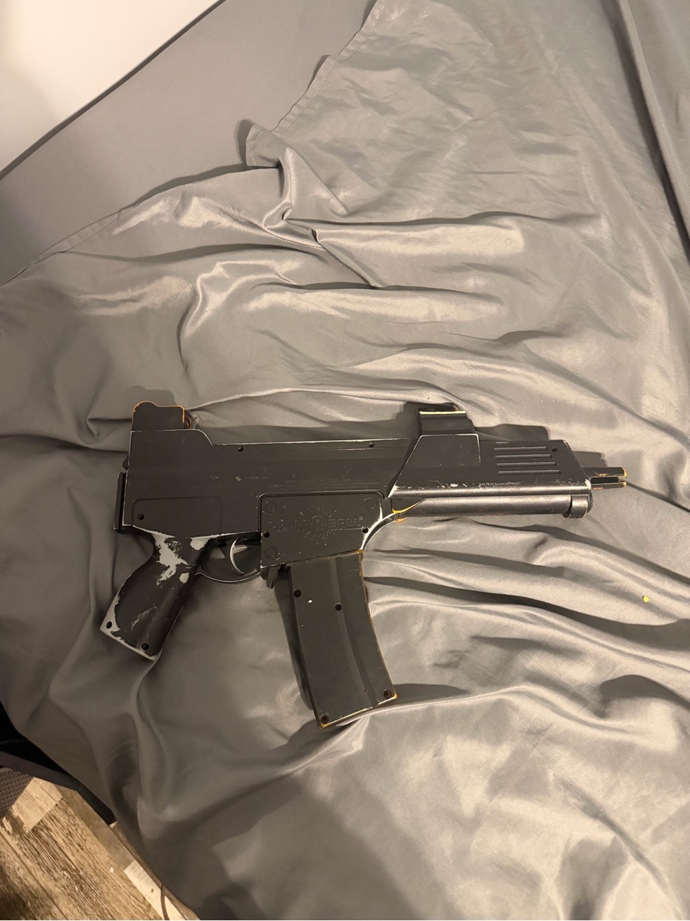 Black spray painted SplatRBall blaster